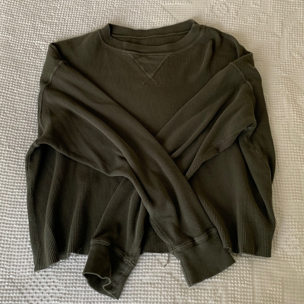Brandy Melville Waffle Knit Long Sleeve